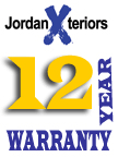 Jordan Exteriors 12 Year Warranty logo